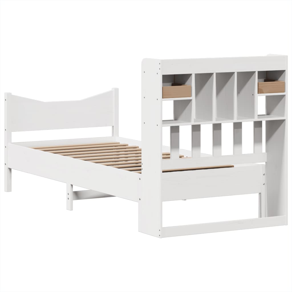 Giroletto senza Materasso Bianco 75x190 Legno Massello di Pino | homemem39