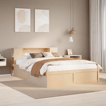 Letto senza Materasso 135x190 cm in Legno Massello di Pino - homemem39