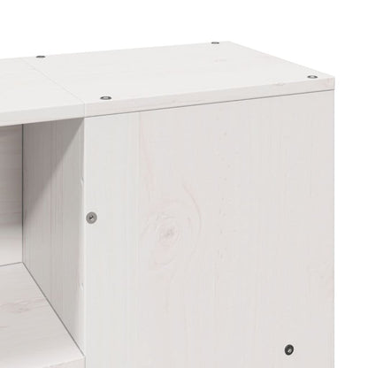 Letto senza Materasso Bianco 135x190 cm Legno Massello di Pino - homemem39