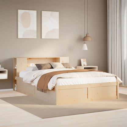 Letto senza Materasso 120x190 cm in Legno Massello di Pino - homemem39