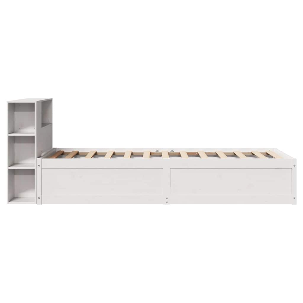 Giroletto senza Materasso Bianco 75x190 Legno Massello di Pino