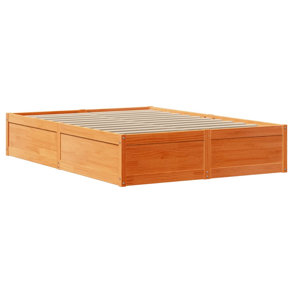 Giroletto senza Materasso Marrone Cera 150x200 cm Legno di Pino