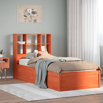 Giroletto senza Materasso Marrone Cera 100x200 cm Legno di Pino | homemem39