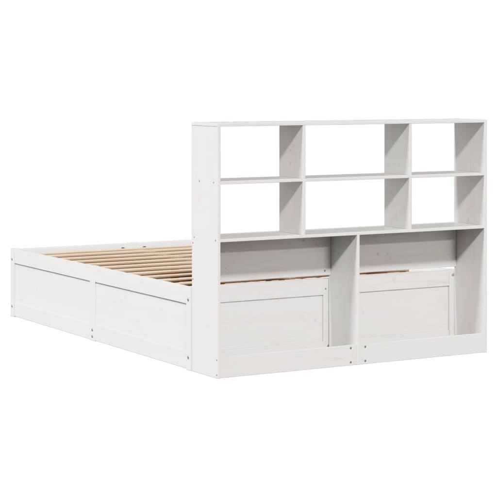Letto senza Materasso Bianco 120x190 cm Legno Massello di Pino - homemem39