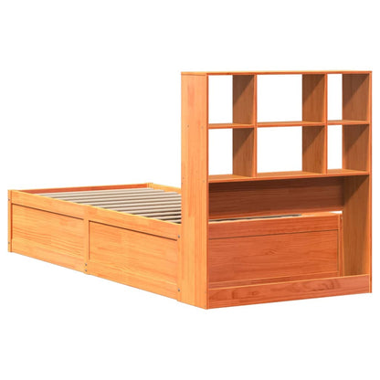Letto senza Materasso Marrone Cera 90x190 cm in Legno di Pino