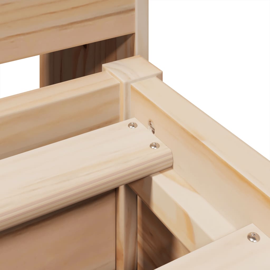 Giroletto senza Materasso 150x200 cm in Legno Massello di Pino - homemem39