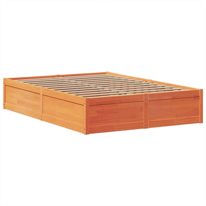 Giroletto senza Materasso Marrone Cera 150x200 cm Legno di Pino | homemem39
