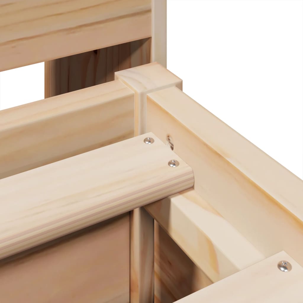 Giroletto senza Materasso 140x200 cm in Legno Massello di Pino - homemem39