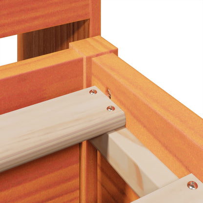 Giroletto senza Materasso Marrone Cera 120x200 cm Legno di Pino