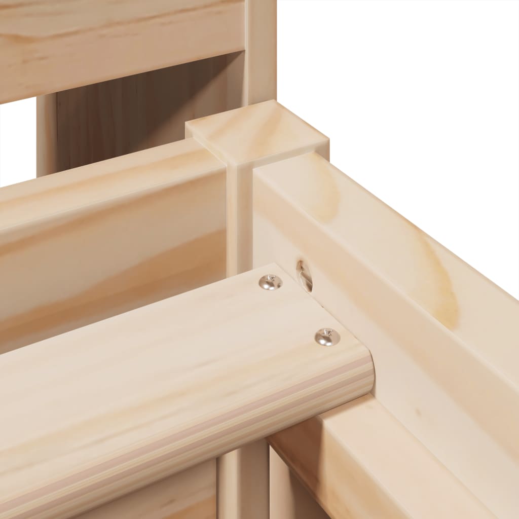 Giroletto senza Materasso 100x200 cm in Legno Massello di Pino - homemem39