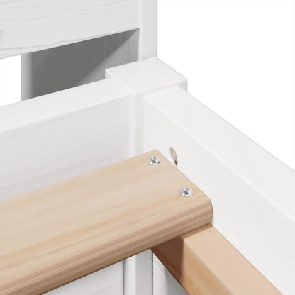 Giroletto senza Materasso Bianco 90x200 cm Legno Massello Pino - homemem39