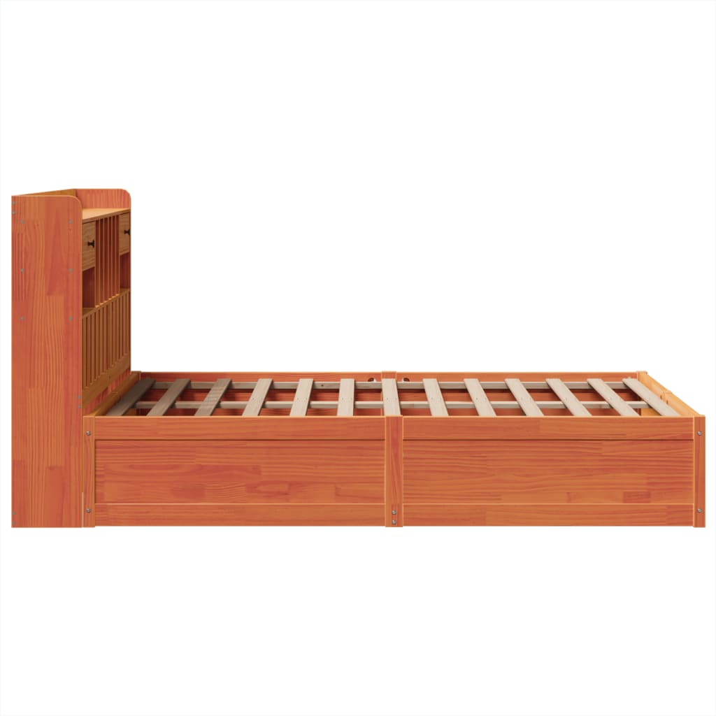 Letto senza Materasso Marrone Cera 120x190 cm in Legno di Pino - homemem39