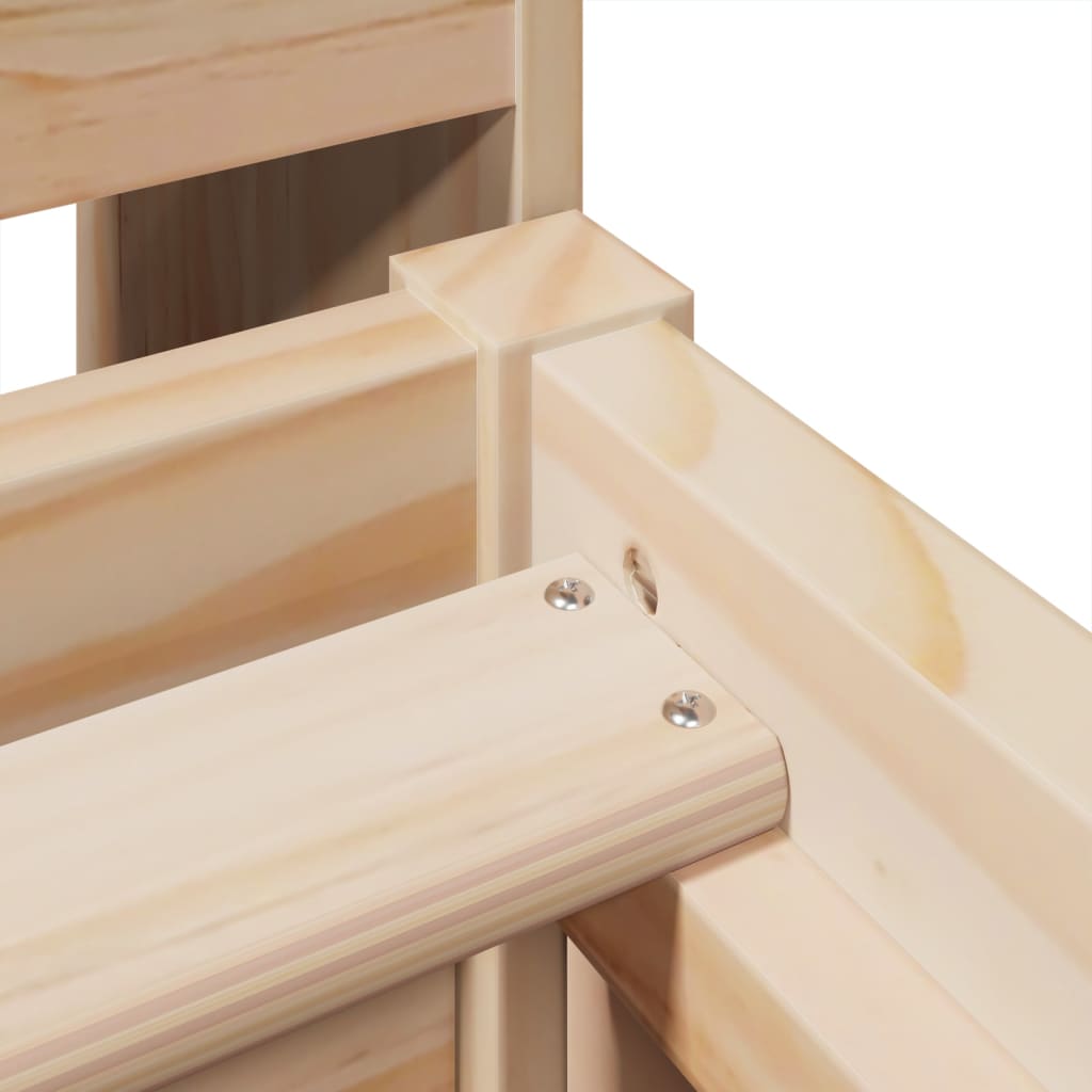 Giroletto senza Materasso 75x190 cm in Legno Massello di Pino - homemem39