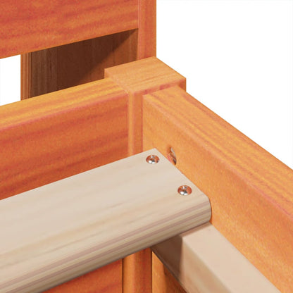 Letto senza Materasso Marrone Cera 75x190 cm in Legno di Pino