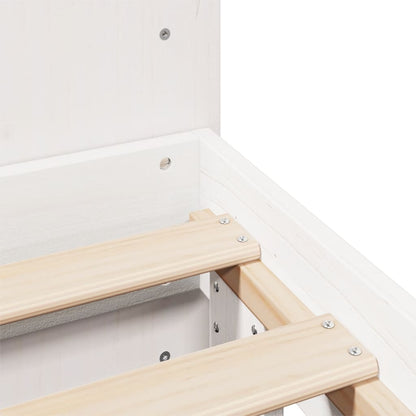 Giroletto senza Materasso Bianco 160x200 cm Legno Massello Pino - homemem39