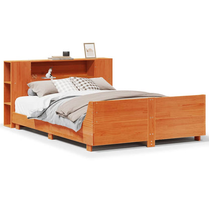 Giroletto senza Materasso Marrone Cera 150x200 cm Legno di Pino | homemem39