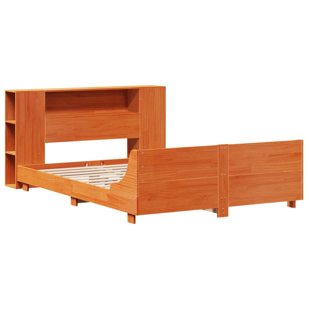 Giroletto senza Materasso Marrone Cera 150x200 cm Legno di Pino | homemem39