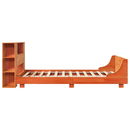 Giroletto senza Materasso Marrone Cera 150x200 cm Legno di Pino | homemem39
