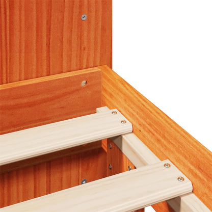 Giroletto senza Materasso Marrone Cera 150x200 cm Legno di Pino | homemem39