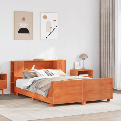 Giroletto senza Materasso Marrone Cera 150x200 cm Legno di Pino | homemem39