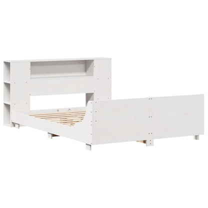 Letto senza Materasso Bianco 135x190 cm Legno Massello di Pino - homemem39