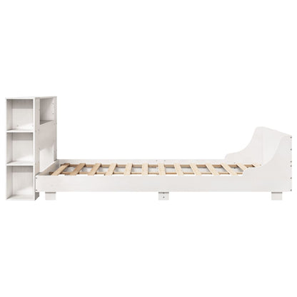 Letto senza Materasso Bianco 120x190 cm Legno Massello di Pino