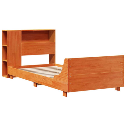 Letto senza Materasso Marrone Cera 75x190 cm in Legno di Pino - homemem39