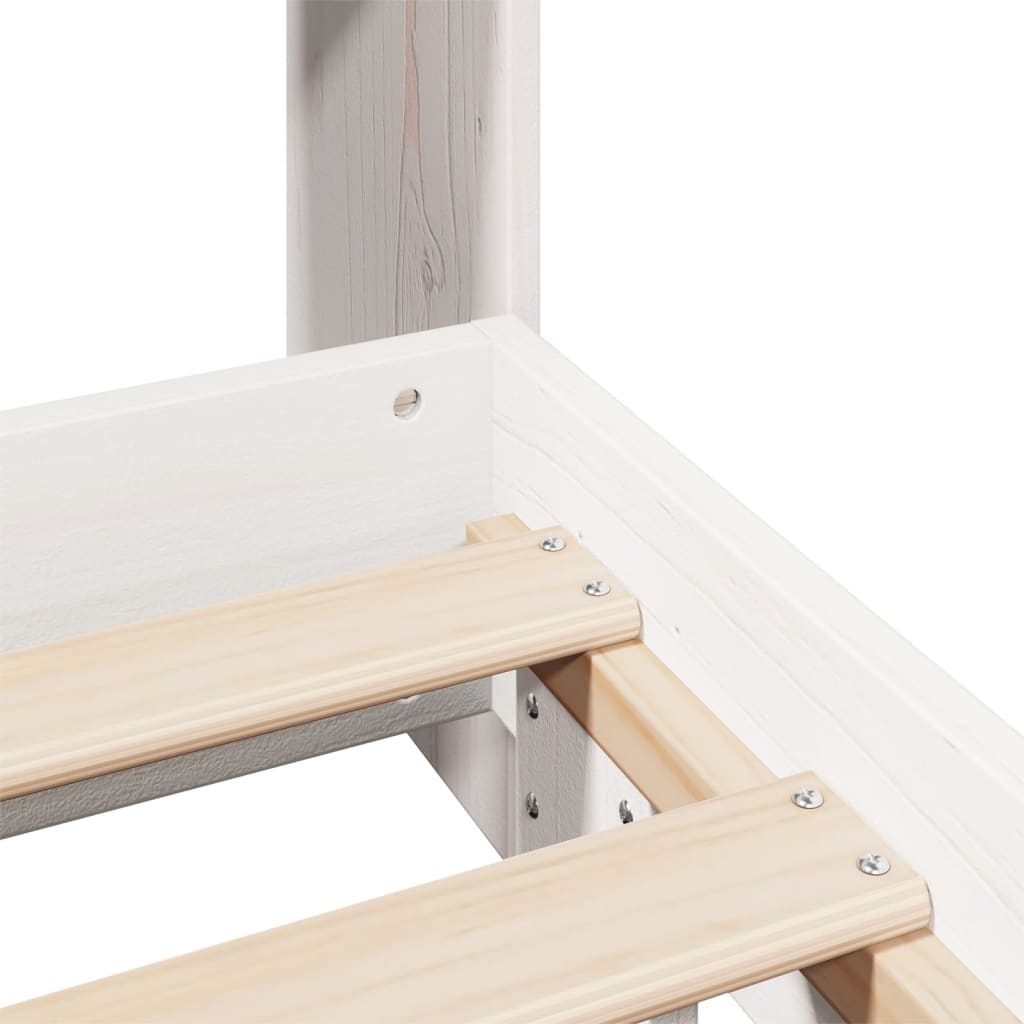 Giroletto senza Materasso Bianco 180x200 cm Legno Massello Pino - homemem39