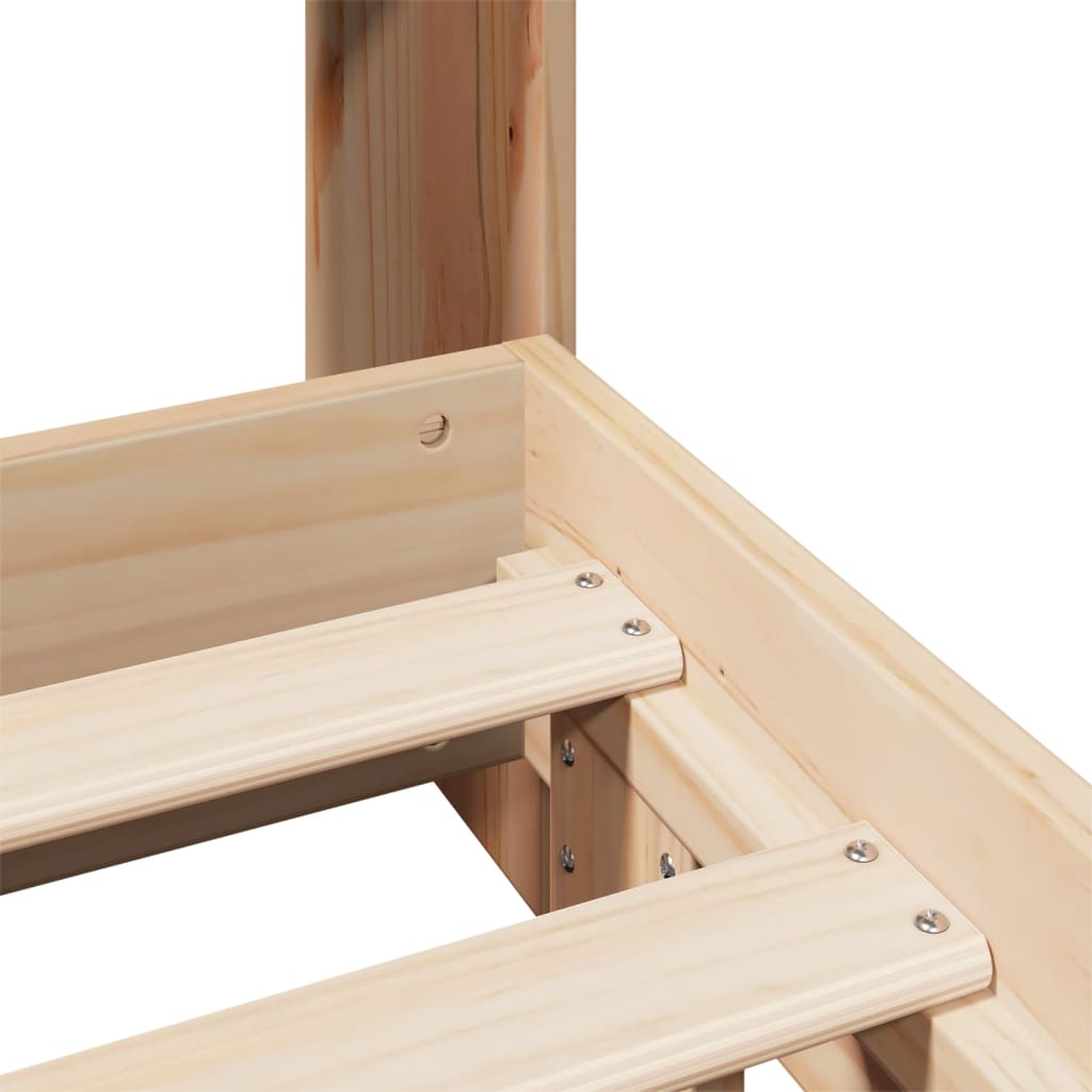 Giroletto senza Materasso 140x200 cm in Legno Massello di Pino - homemem39