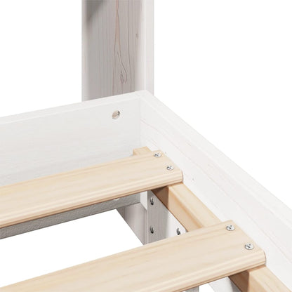 Giroletto senza Materasso Bianco 140x200 cm Legno Massello Pino - homemem39