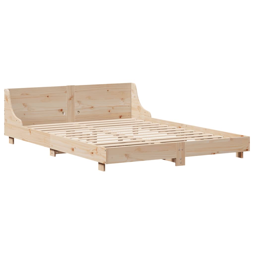 Letto senza Materasso 120x190 cm in Legno Massello di Pino