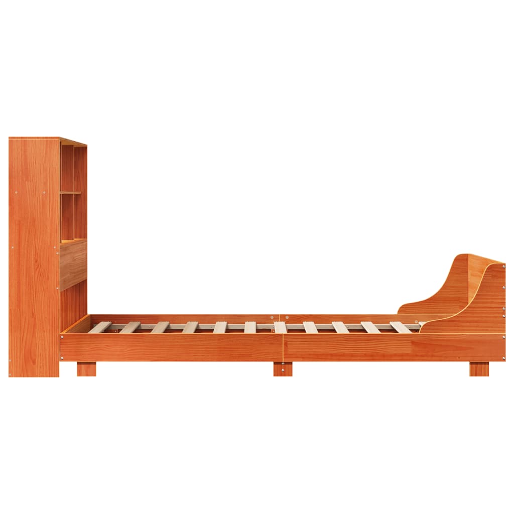 Letto senza Materasso Marrone Cera 75x190 cm in Legno di Pino - homemem39