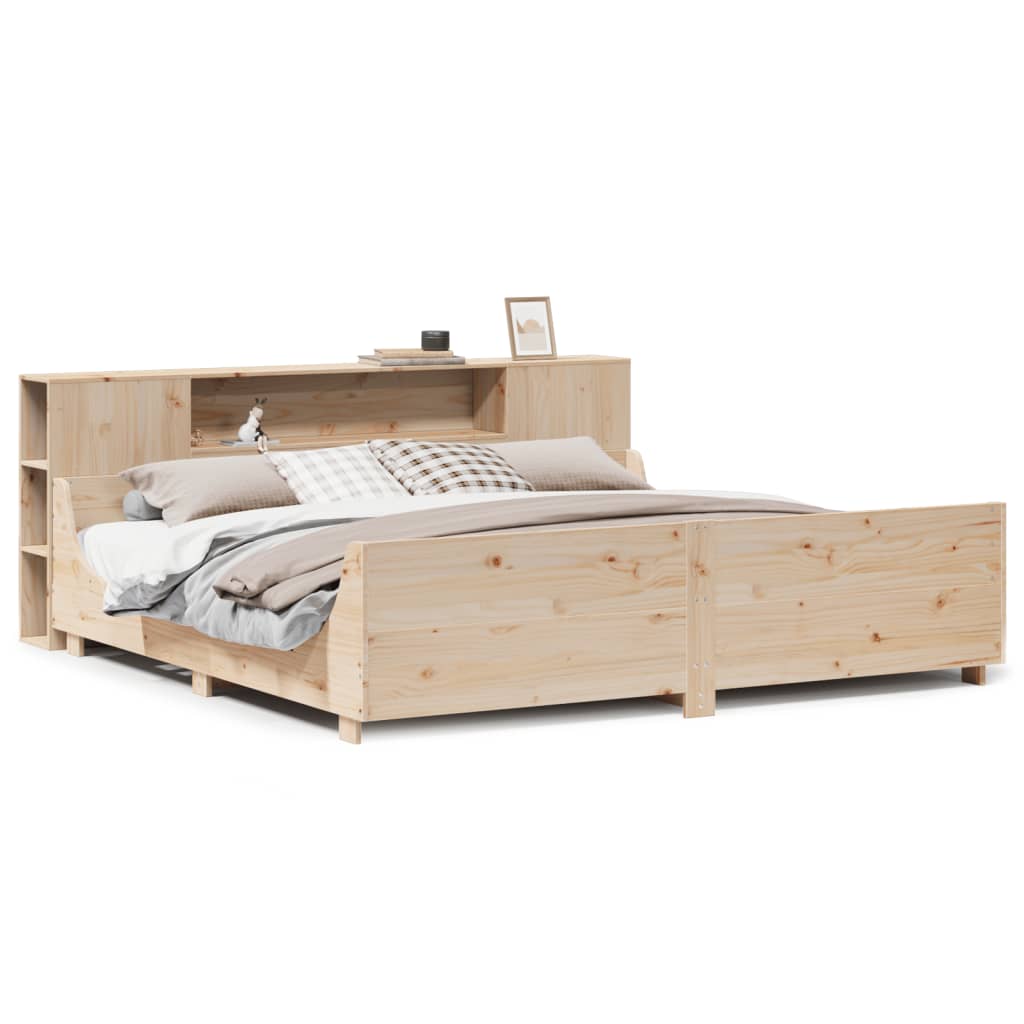 Giroletto senza Materasso 200x200 cm in Legno Massello di Pino - homemem39