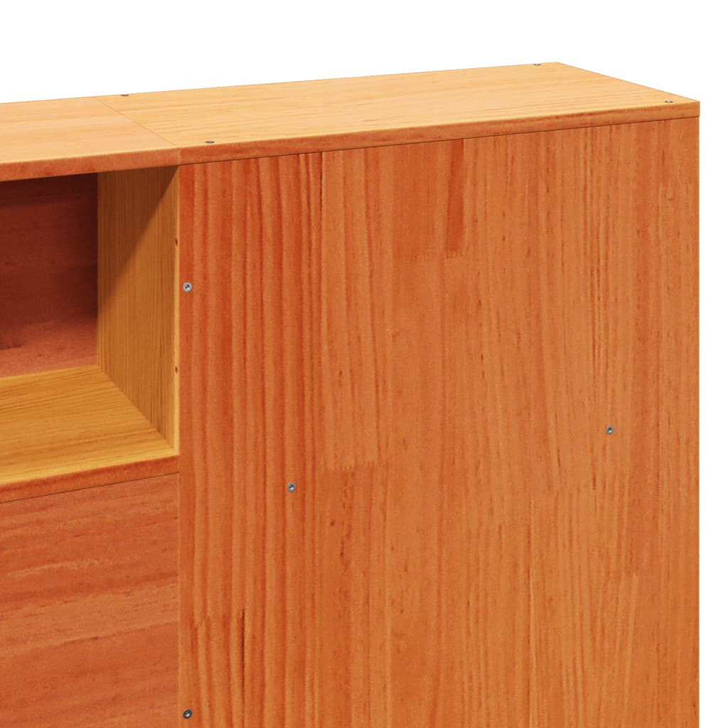 Giroletto senza Materasso Marrone Cera 200x200 cm Legno di Pino - homemem39