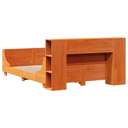 Giroletto senza Materasso Marrone Cera 150x200 cm Legno di Pino | homemem39
