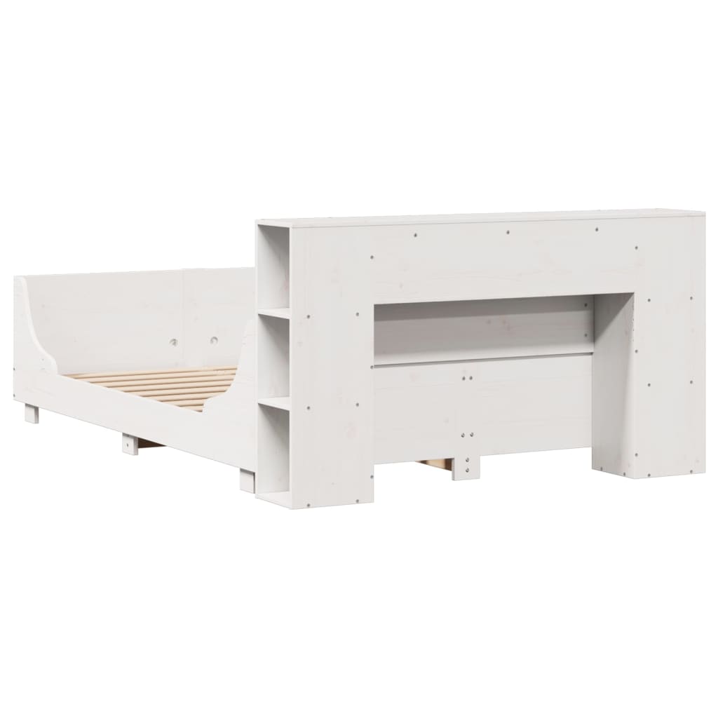 Giroletto senza Materasso Bianco 140x200 cm Legno Massello Pino - homemem39