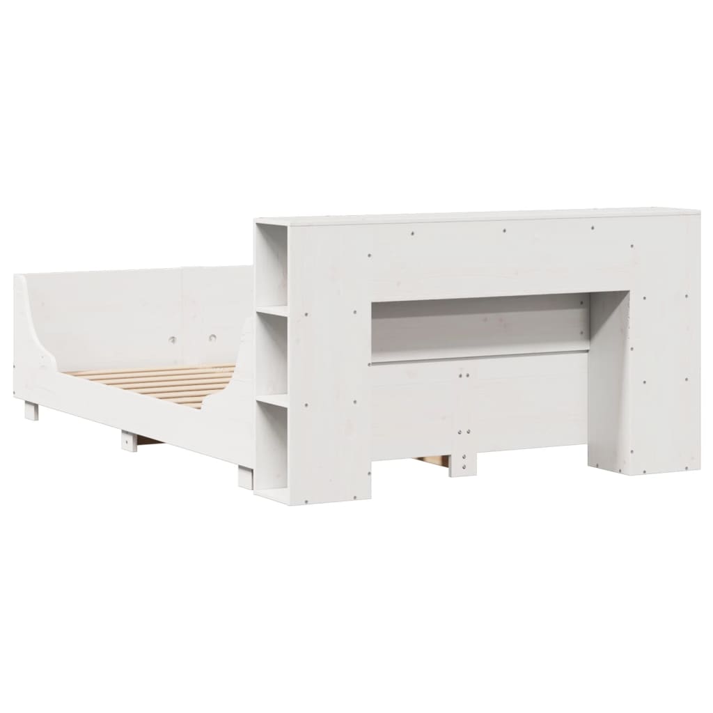 Giroletto senza Materasso Bianco 120x200 cm Legno Massello Pino - homemem39