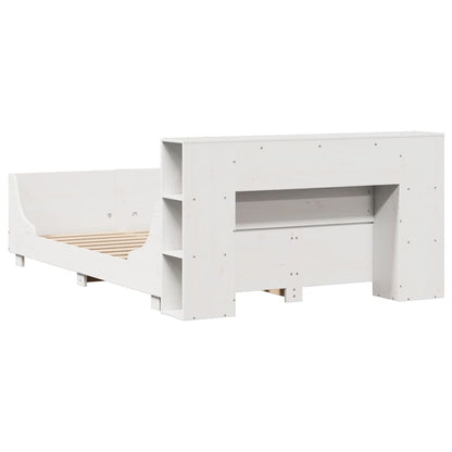 Giroletto senza Materasso Bianco 120x200 cm Legno Massello Pino - homemem39