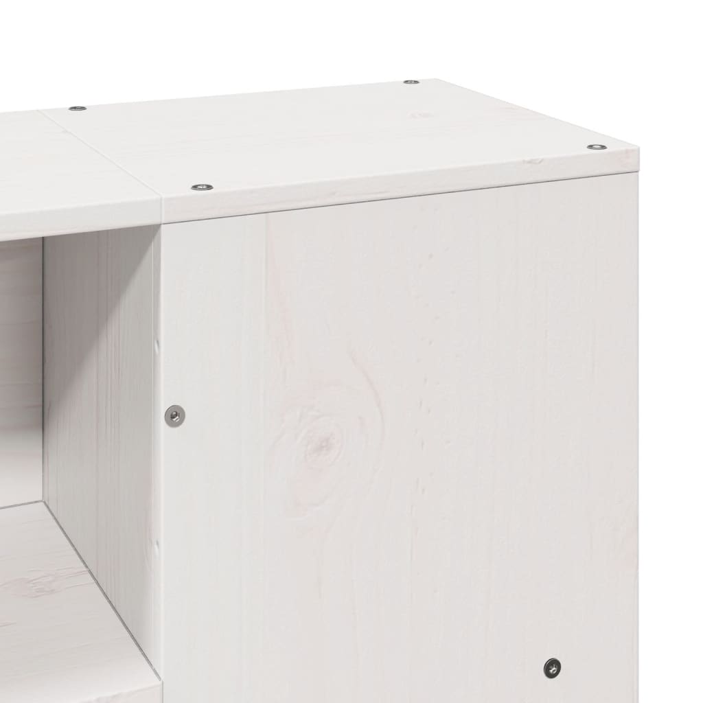 Letto senza Materasso Bianco 135x190 cm Legno Massello di Pino - homemem39