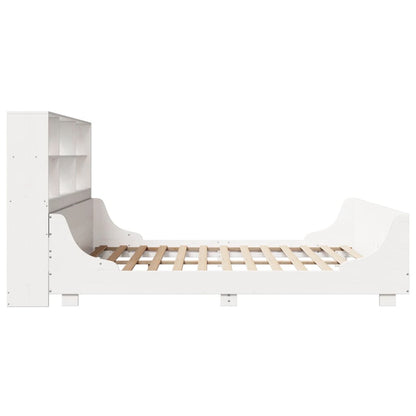 Letto Libreria senza Materasso Bianco 180x200 cm Legno Massello - homemem39