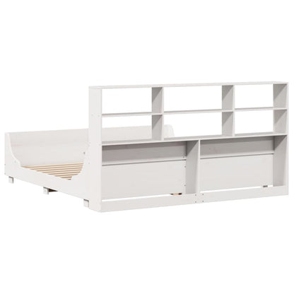 Letto Libreria senza Materasso Bianco 180x200 cm Legno Massello - homemem39