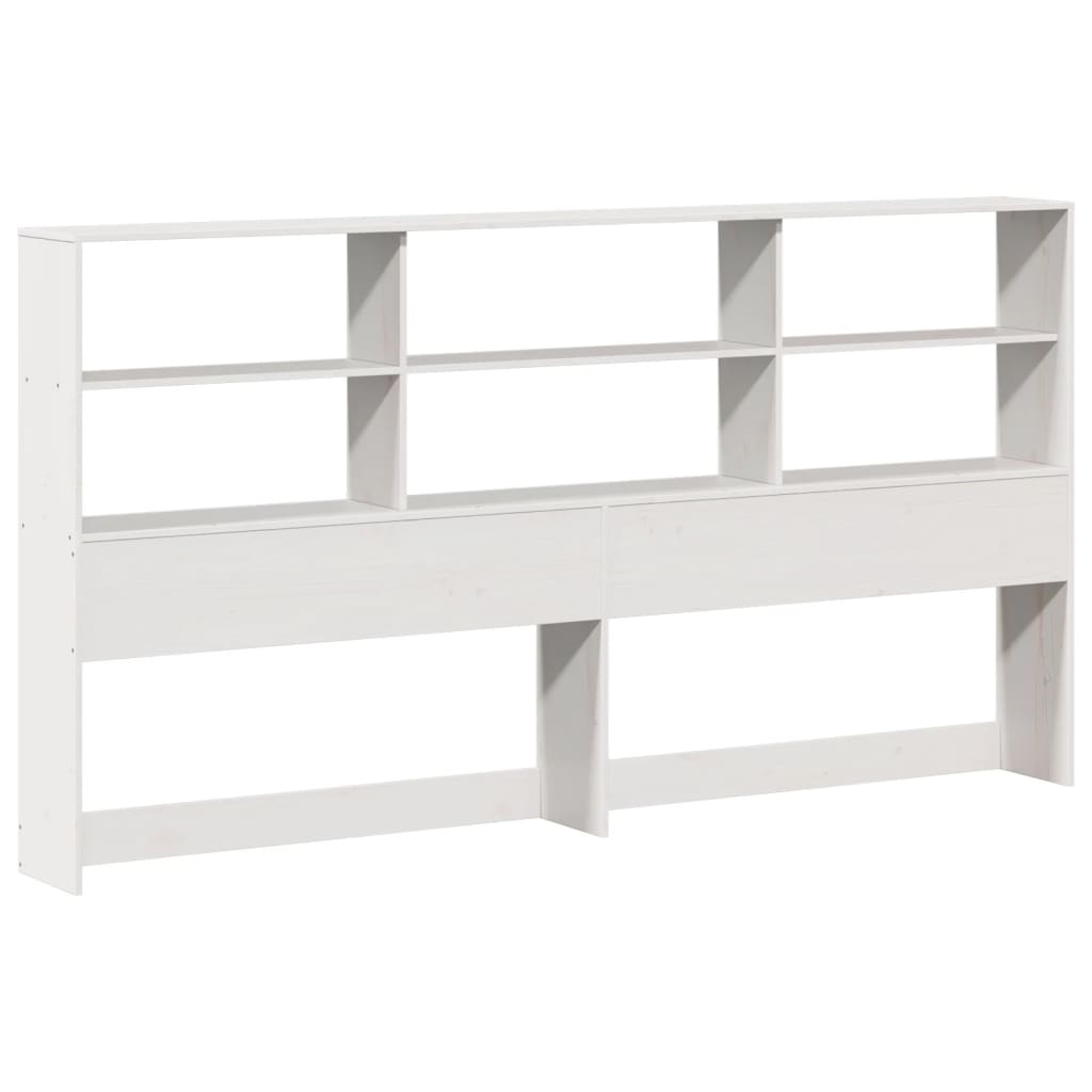 Letto Libreria senza Materasso Bianco 180x200 cm Legno Massello - homemem39