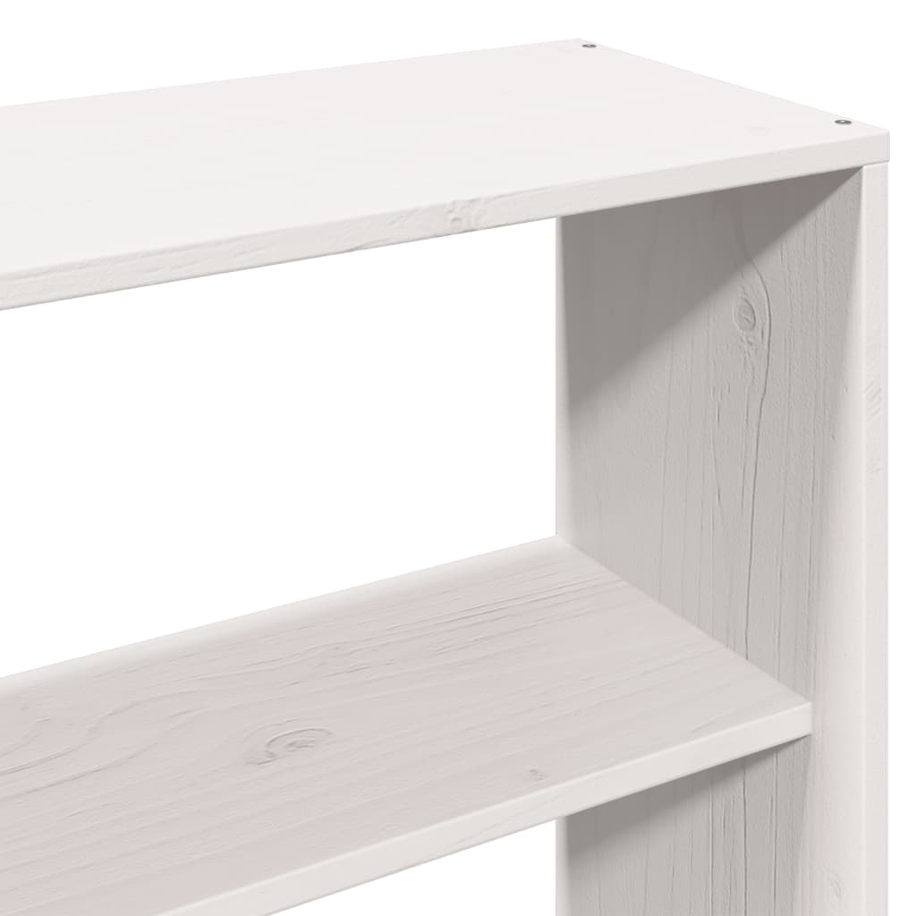 Letto Libreria senza Materasso Bianco 180x200 cm Legno Massello - homemem39