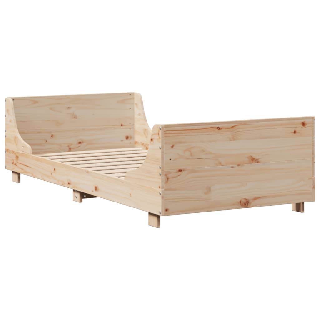 Letto Libreria senza Materasso 90x200 cm Legno Massello - homemem39
