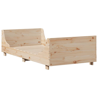 Letto Libreria senza Materasso 90x200 cm Legno Massello - homemem39