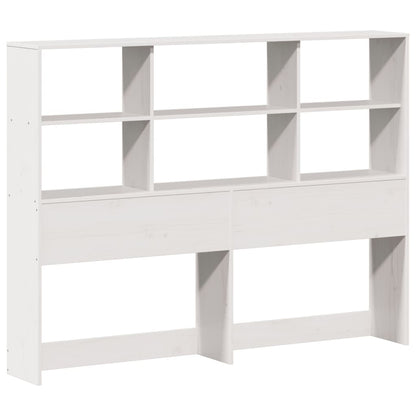 Letto Libreria senza Materasso Bianco 140x190 cm Legno Massello - homemem39
