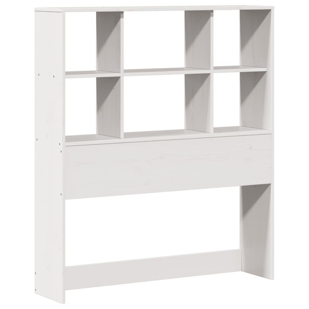 Letto Libreria senza Materasso Bianco 90x190 cm Legno Massello