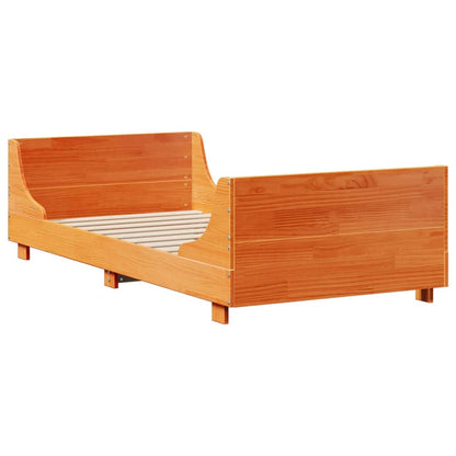 Letto Libreria senza Materasso Marrone Cera 90x190 cm Legno - homemem39