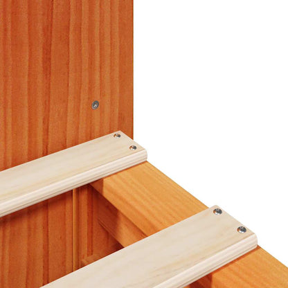 Letto Libreria senza Materasso Marrone Cera 150x200 cm Legno | homemem39