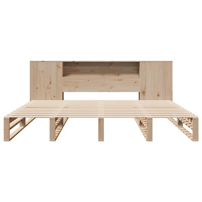 Letto Libreria senza Materasso 200x200 cm in Legno Massello